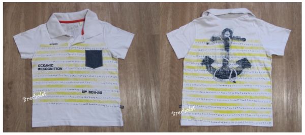 *** brechó *** Camiseta branca c/ detalhe nas costas âncora