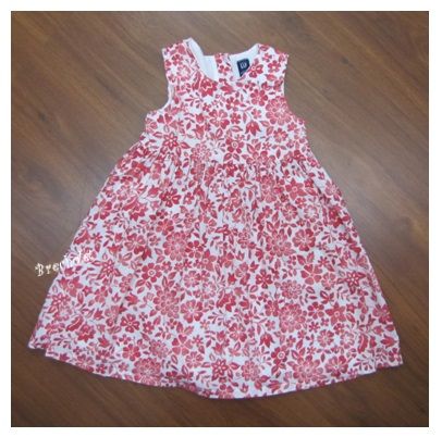 *** brechó *** Vestido florido GAP Baby vermelho e branco