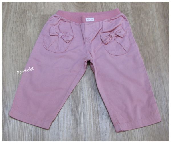 *** brechó *** Calça rosa c/ bolsos frontais