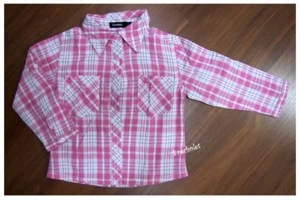 *** brechó *** Camisa mL xadrez rosa e branca