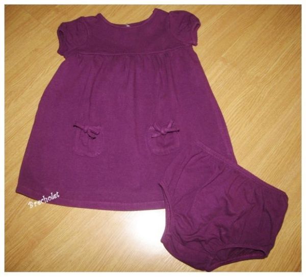 *** brechó *** Vestido roxo + calcinha