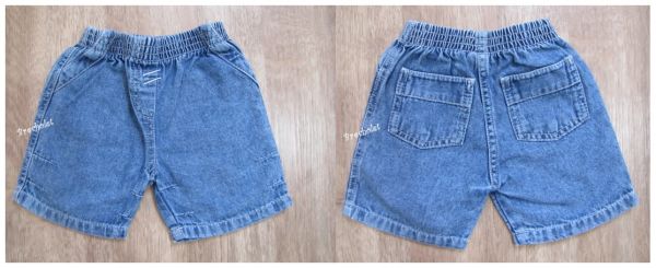 *** brechó *** Shorts jeans c/ bolsos traseiros