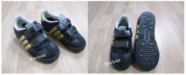 *** brechó *** Tênis preto c/ velcro Adidas