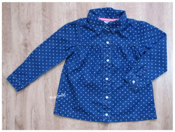 *** brechó *** Camisa jeans mL c/ detalhe Carter´s