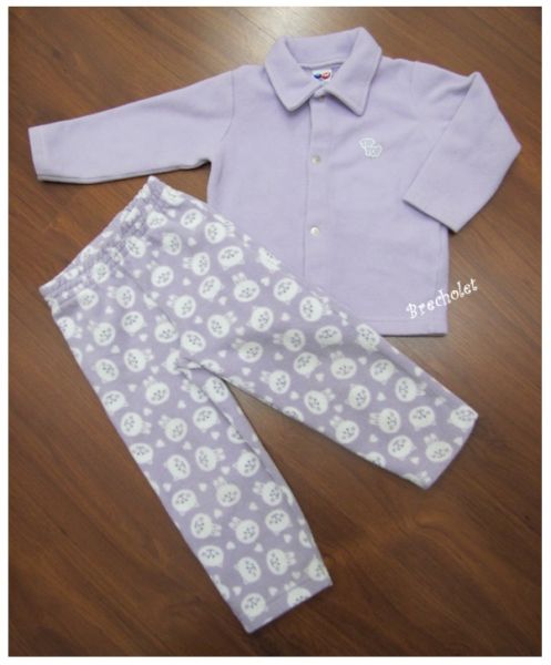 *** brechó *** Pijama Tip Top lilás c/ detalhes