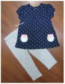 *** outlet *** Conjunto Carter's legging + blusa c/ detalhes